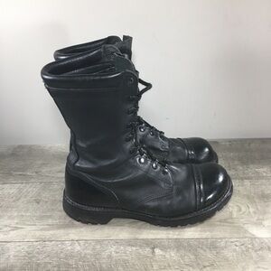 Corcoran 1525 American Made Mens 10-Inch Black Leather Field Jump Boots 9.5 Wide